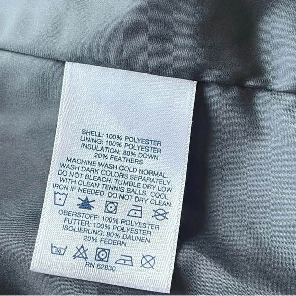 Lands End black puffer vest winter down filled feathers  2X - Picture 5 of 9